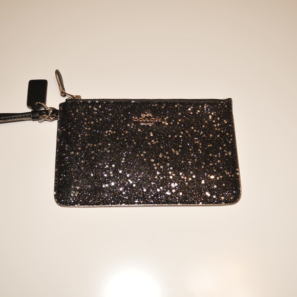 Coach Boxed Star Glitter Corner Zip Wristlet 5104 - Picture 6 of 9